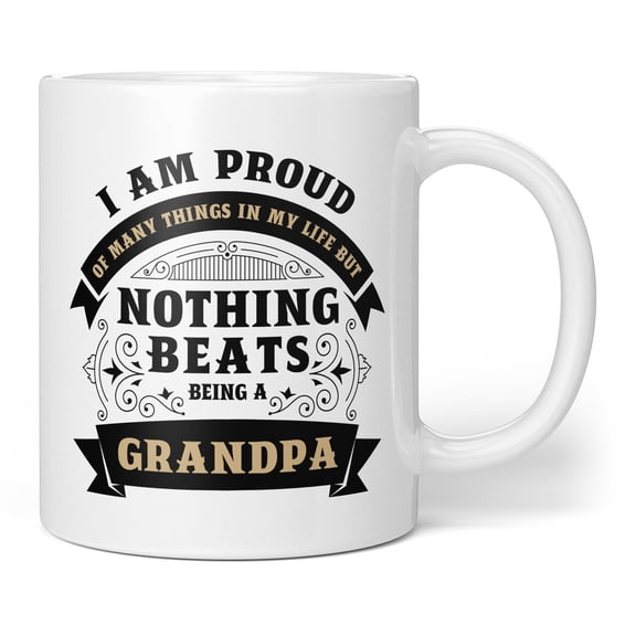Proud Title Mug - Personalized Gift for Grandpa Dad Pop Custom Name Cup