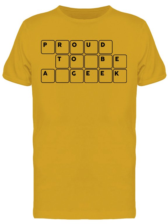 Proud To Be A Geek Keyboard Funny Nerd Graphic Men's T-shirt
