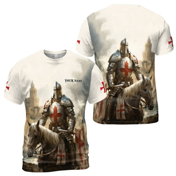 Proud To Be A Knight Templar Knight Honor Men's T-shirt S-5XL