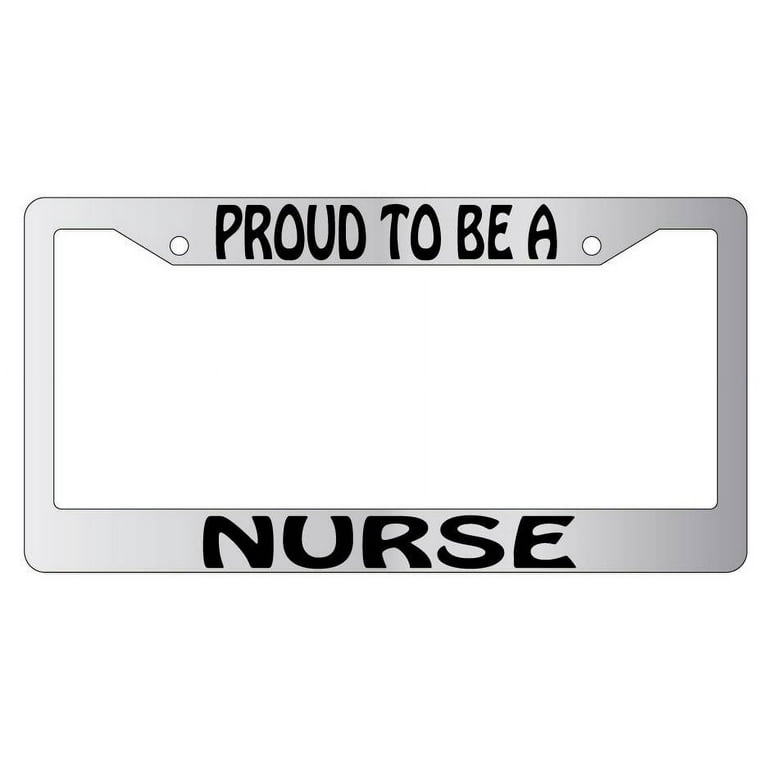 CafePress 'My Other Car Is A Broom' License Plate Frame - Chrome Novelty Tag Holder