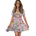 thumbnail image 1 of Proud To Be A Nurse Women Dress V-Neck Short Sleeve Flowy Swing Party Midi Dress, 1 of 4