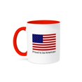 thumbnail image 1 of 3dRose, Proud to be American, 15oz Two-Tone Red Mug, 1 of 7