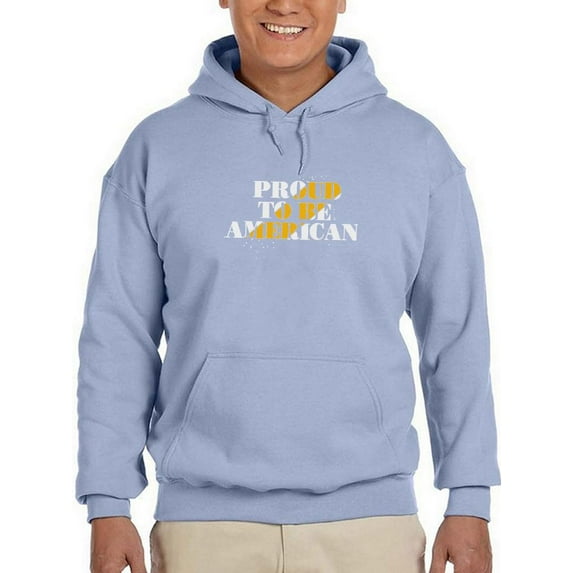 Proud To Be American Gold Hoodie Men -Image by Shutterstock, Male 5X-Large
