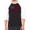 thumbnail image 1 of Proud To Be An American - Men's Raglan Baseball Word Art T-Shirt, 1 of 2