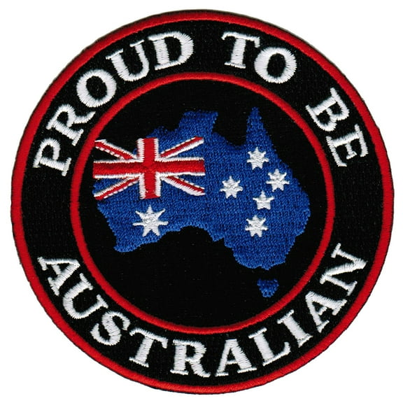 Proud To Be Australian Iron-On Embroidered Biker Patch