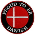 thumbnail image 1 of Proud To Be Danish Iron-On Embroidered Biker Patch, 1 of 1