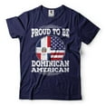 thumbnail image 1 of Proud To Be Dominican American Shirt Dominican Republic Patriotic TShirt Dominican National Flag Tee (3X-Large Navy Blue), 1 of 5