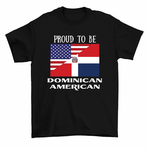 Proud To Be Dominican American T-Shirt US Dominican Flag Tee Men Women