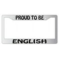 thumbnail image 1 of Proud To Be English Chrome Plastic License Plate Frame AMA, 1 of 1