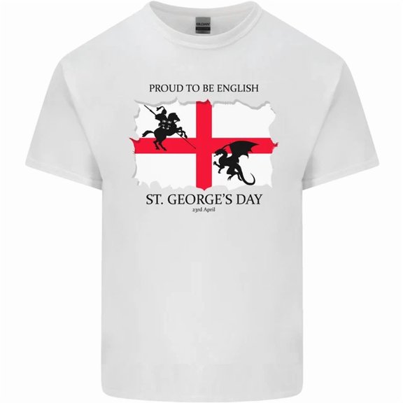 Proud To Be English St Georges Day Flag Mens Womens T-Shirt