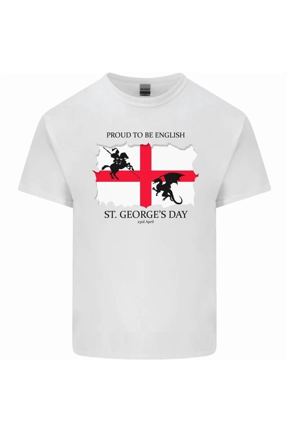 Proud To Be English St Georges Day Flag Mens Womens T-Shirt