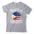 thumbnail image 1 of Proud To Be Filipino American Shirt USA Philippines T-Shirt America Philippines Patriotic Shirt (Medium Grey), 1 of 6