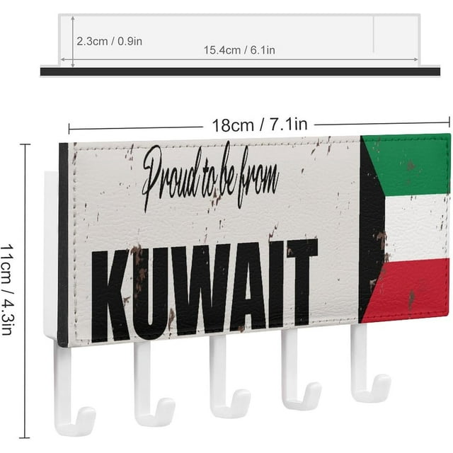 Proud To Be From Kuwait Key Holder Wall Mount Key Rack Kuwait National