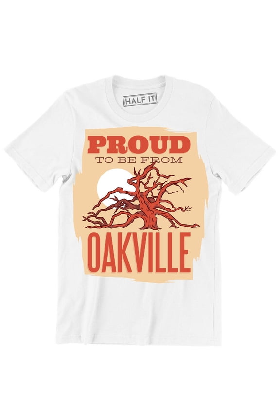 Proud To Be From Oakville Nice oak Tree With Bright Sun T-Shirt