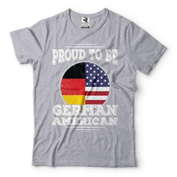 Proud To Be German American Shirt Germany America Patriotic Shirt Germany USA Shirt German Gift (4X-Large Grey)