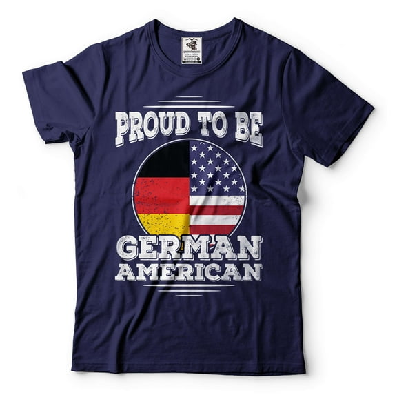 Proud To Be German American Shirt Germany America Patriotic Shirt Germany USA Shirt German Gift (Small Navy Blue)