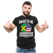 Proud To Be Jamaican American Jamaica Usa Flag Jamaica Patriotic Tee