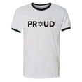 thumbnail image 1 of Proud To Be Jewish Adult Short Sleeve Ringer T-shirt, 1 of 3