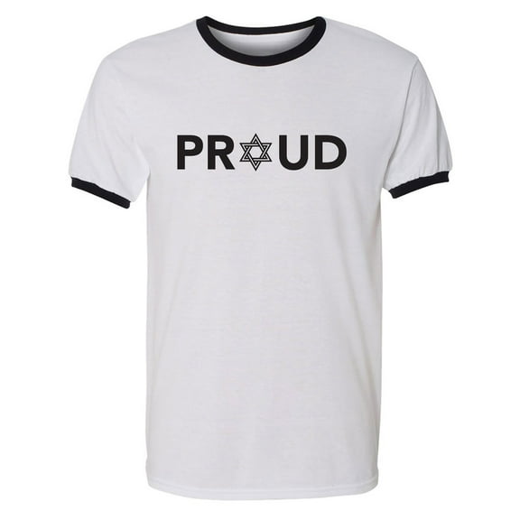 Proud To Be Jewish Adult Short Sleeve Ringer T-shirt