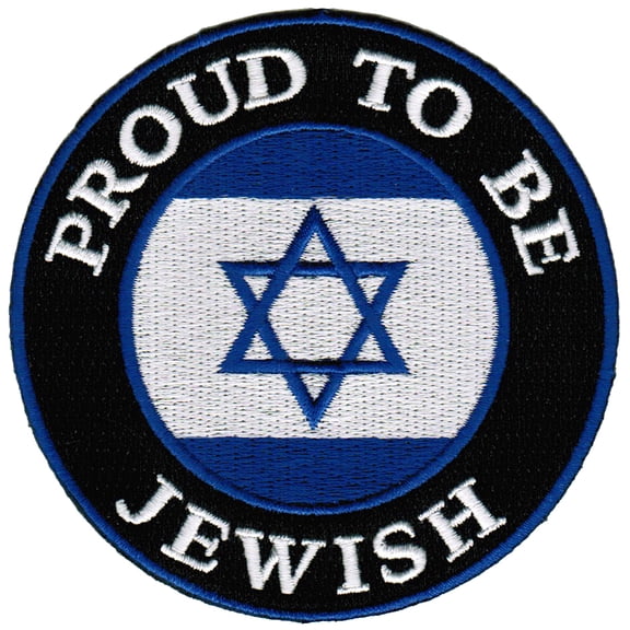 Proud To Be Jewish Embroidered Patch Israel Flag Iron-On Star of David Biker Emblem
