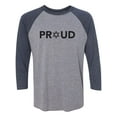 thumbnail image 1 of Proud To Be Jewish Unisex 3/4 Sleeve Baseball Raglan Tee, 1 of 2