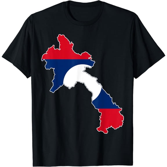 Proud To Be Lao Patriots Happy Lao National Day Cool Lao Map T-Shirt