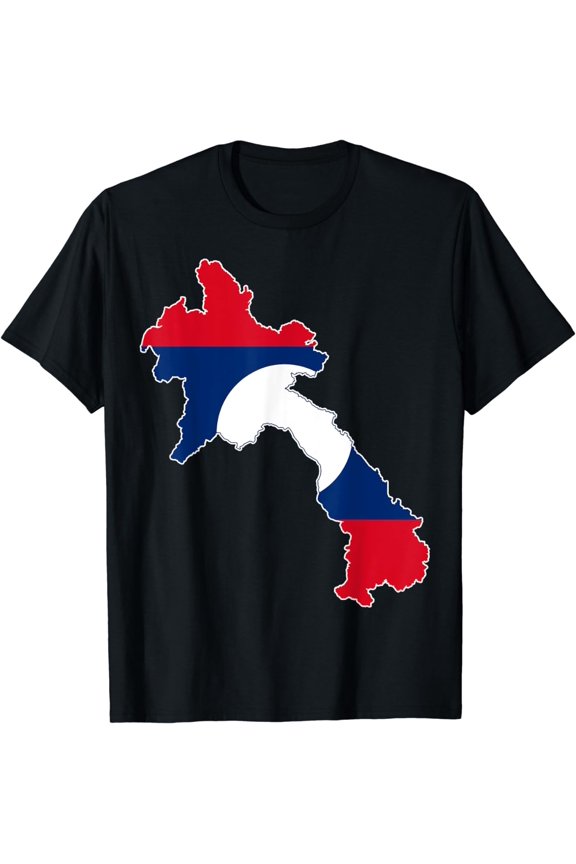Proud To Be Lao Patriots Happy Lao National Day Cool Lao Map T-Shirt