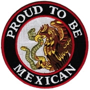 Proud To Be Mexican Iron-On Embroidered Biker Patch