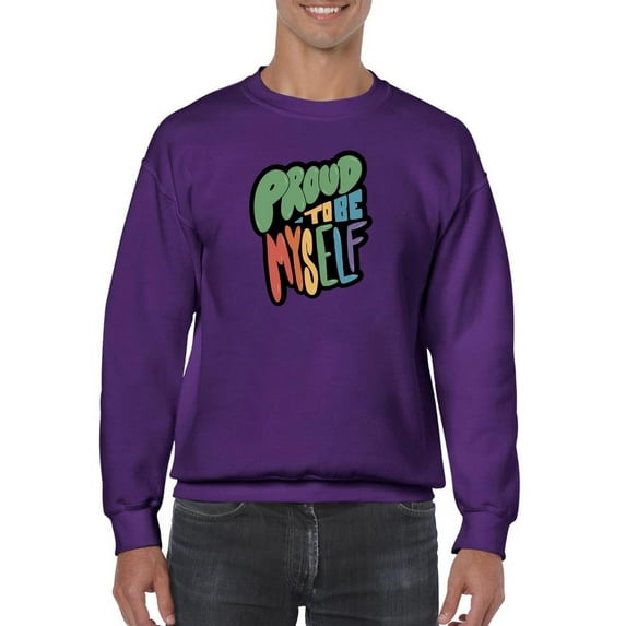 Proud To Be Myself. Sweatshirt Men -Smartprints Designs, Male x-Large