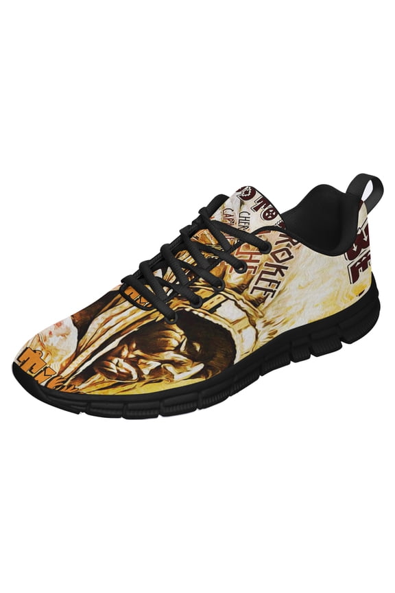 Proud To Be Native American Flag Shoes for Men Women Running Shoes Lightweight Walking Sneakers Mesh Athletic Sport Shoes Black Size 6