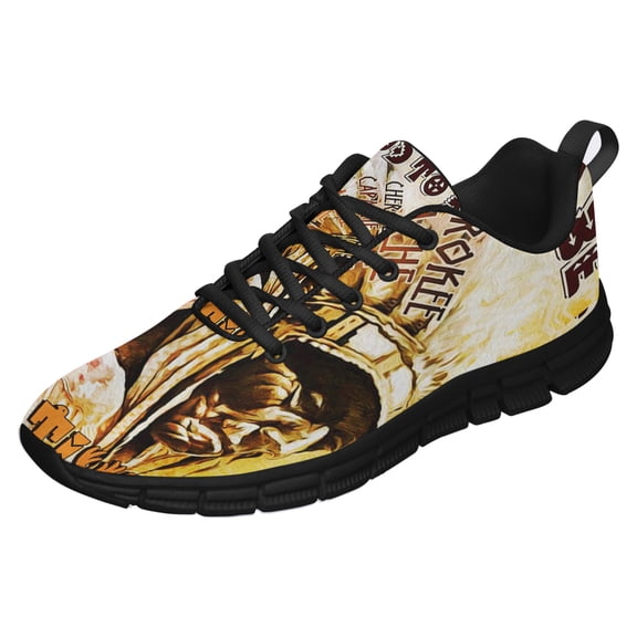 Proud To Be Native American Flag Shoes for Men Women Running Shoes Lightweight Walking Sneakers Mesh Athletic Sport Shoes Black Size 9