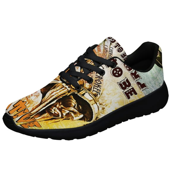 Proud To Be Native American flag Shoes Sneakers for Women Men Black Size 7