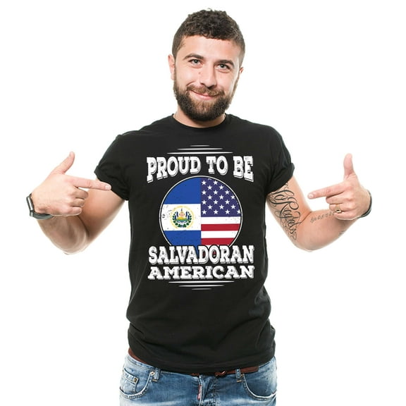 Proud To Be Salvadoran American Shirt El Salvador Patriotic Shirt El Salvador National Flag Tee