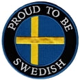 thumbnail image 1 of Proud To Be Swedish Iron-On Embroidered Biker Patch, 1 of 1