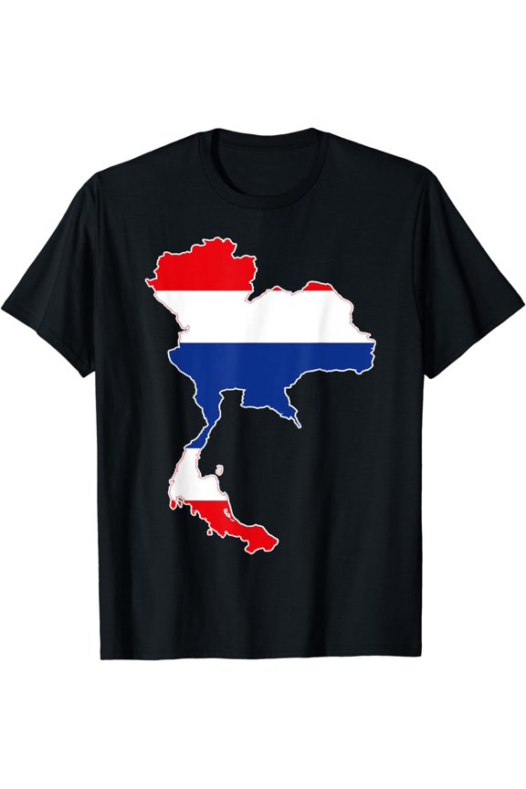 Proud To Be Thai Patriots Happy Thai National Day Thai Map T-Shirt