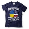 thumbnail image 1 of Proud To Be Ukrainian American Shirt Ukraine America Patriotic Shirt USA Ukraine Shirt Ukraine Shirt (4X-Large Navy Blue), 1 of 6