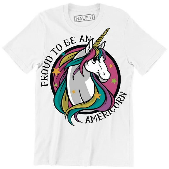 Proud To Be an Americorn Funny Unicorn Quote Saying Men's T-Shirt
