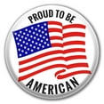 thumbnail image 1 of Proud To be American Button with Magnetic Badge Back, 1 of 3