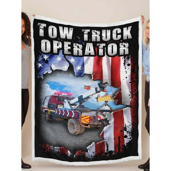 Proud Tow Truck Operator Blanket, 30x40in Fleece Blanket