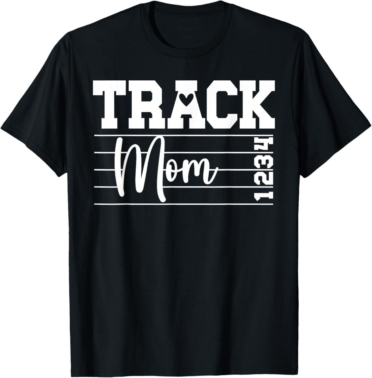 Proud Track Mother T-Shirt, Mom Of A Track And Field Athlete Casual Graphic Tee