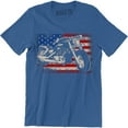 thumbnail image 1 of Proud Tradition Chopper Motorcycle Usa Flag Rider Biker Mens Black Tee Shirt, 1 of 4