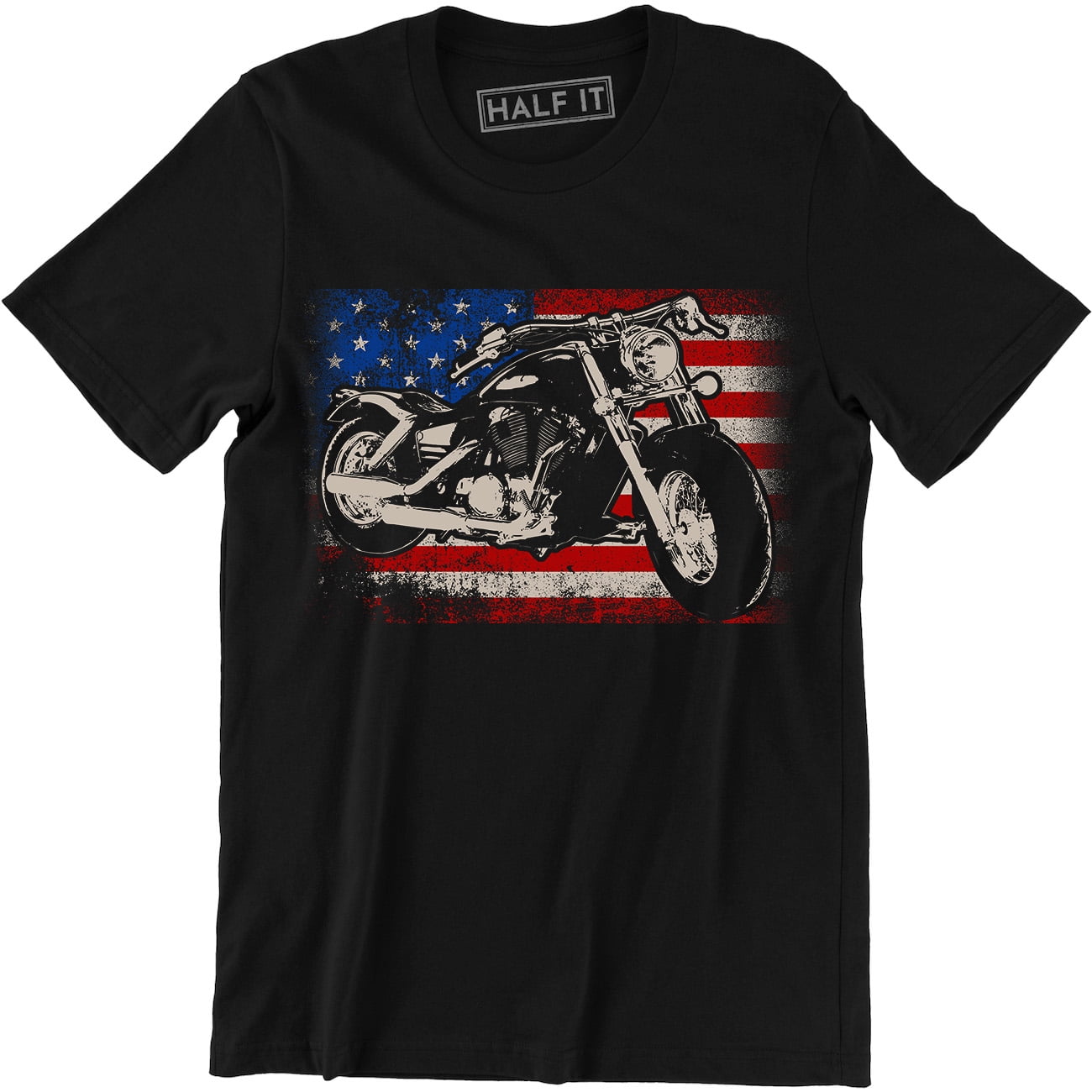 Vintage USA Motorcross Dirt Bike American Flag Patriotic