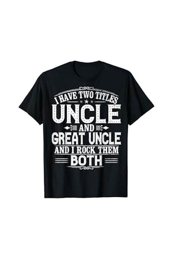 Proud Uncle Great Uncle Family Role Distressed Text T-Shirt Thoughtful Gift for Him, New Great Uncle Celebration