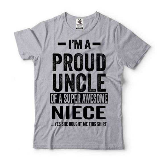 Proud Uncle Shirt Uncle Niece Gifts Uncle Shirt Uncle Birthday Tee Funny Uncle Shirt Uncle Gift (XX-Large Grey)