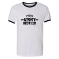 thumbnail image 1 of Proud United States Army BROTHER Adult Short Sleeve Ringer T-shirt, 1 of 3