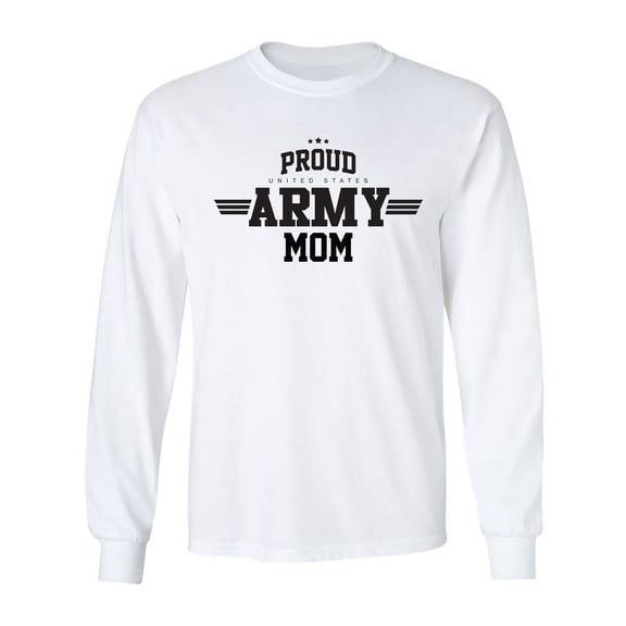 Proud United States Army MOM Adult Long Sleeve T-shirt
