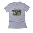 thumbnail image 1 of Proud United States Army Veteran Military Support Women's Cotton Grey T-Shirt, 1 of 2