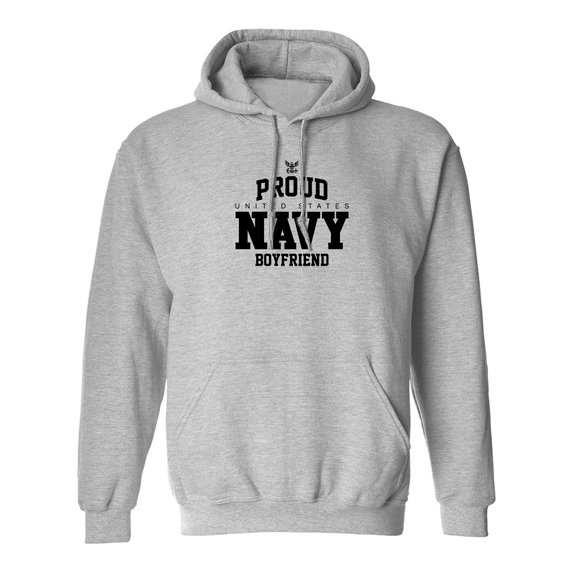 Proud United States Navy BOYFRIEND Adult Hooded Sweatshirt