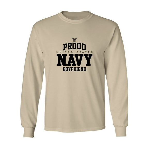 Proud United States Navy BOYFRIEND Adult Long Sleeve T-shirt