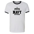 thumbnail image 1 of Proud United States Navy BOYFRIEND Adult Short Sleeve Ringer T-shirt, 1 of 3